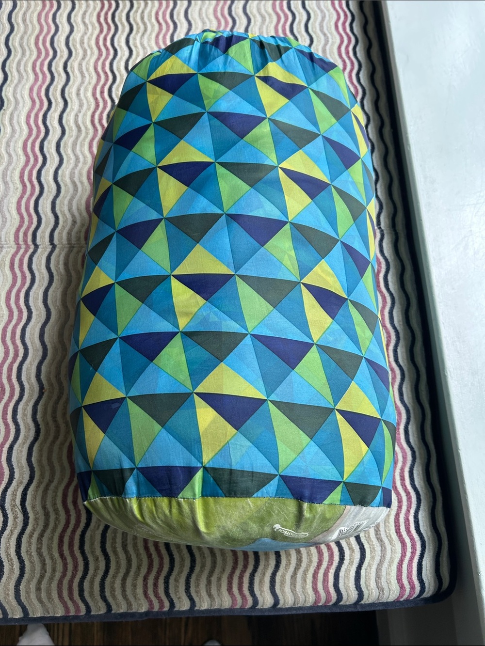 Coleman Blue Green Geometric Sleeping Bag Stuff Sack